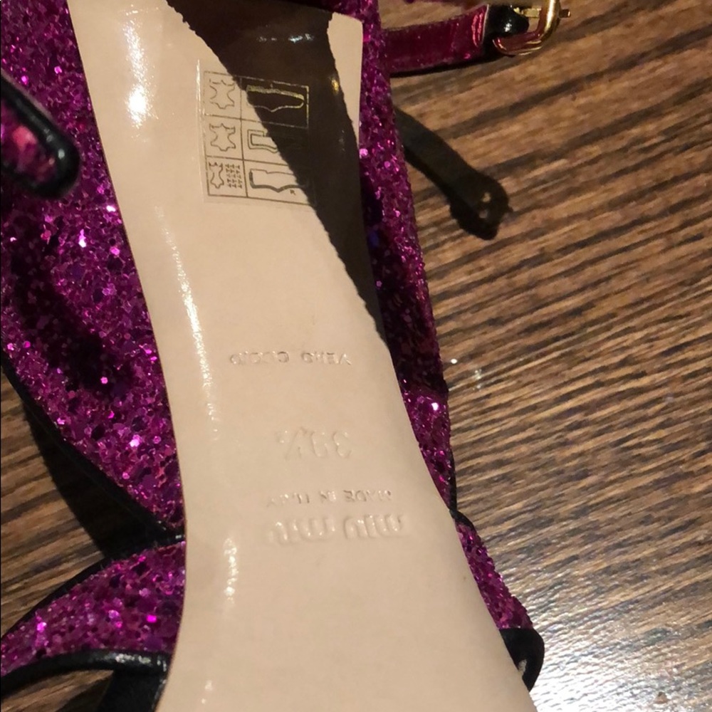 Miu Miu PINK BARBIE sparkly 39.5 shoes never worn - Picture 4 of 5